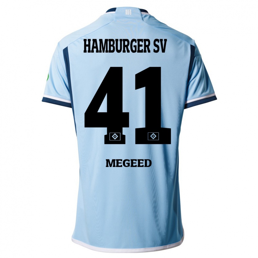 Kandiny Herren Omar Megeed #41 Blau Auswärtstrikot Trikot 2023/24 T-Shirt