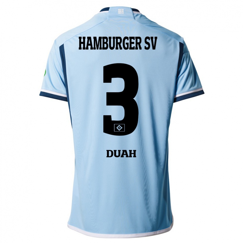 Kandiny Herren Dennis Duah #3 Blau Auswärtstrikot Trikot 2023/24 T-Shirt