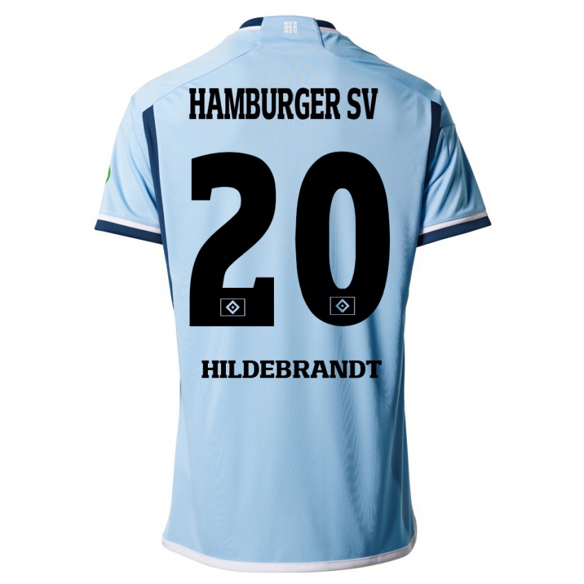 Kandiny Herren Tjark Hildebrandt #20 Blau Auswärtstrikot Trikot 2023/24 T-Shirt