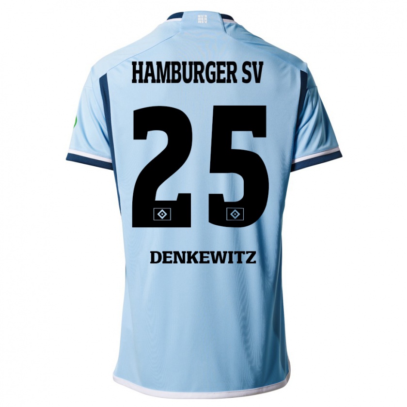 Kandiny Herren Nick Denkewitz #25 Blau Auswärtstrikot Trikot 2023/24 T-Shirt