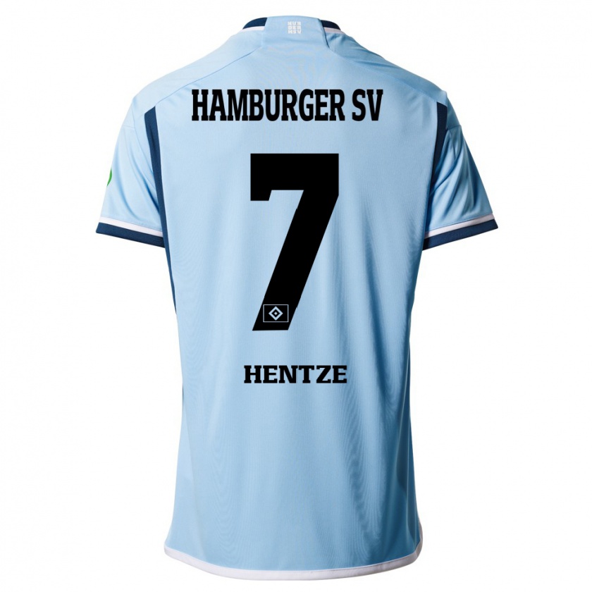 Kandiny Herren Tanita-Tammy Hentze #7 Blau Auswärtstrikot Trikot 2023/24 T-Shirt