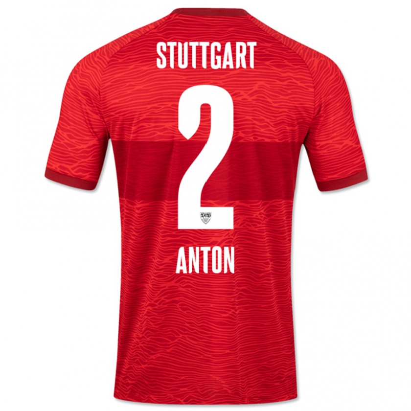 Kandiny Herren Waldemar Anton #2 Rot Auswärtstrikot Trikot 2023/24 T-Shirt