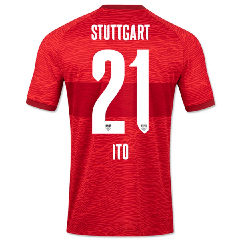 Kandiny Herren Hiroki Ito #21 Rot Auswärtstrikot Trikot 2023/24 T-Shirt