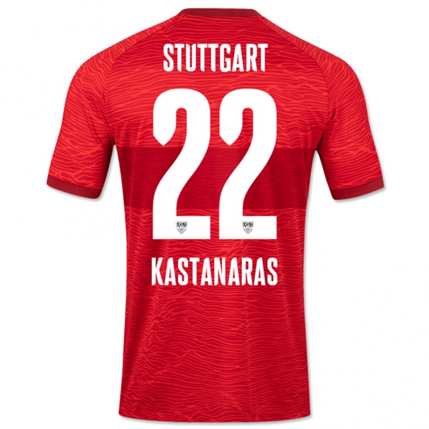 Kandiny Herren Thomas Kastanaras #22 Rot Auswärtstrikot Trikot 2023/24 T-Shirt