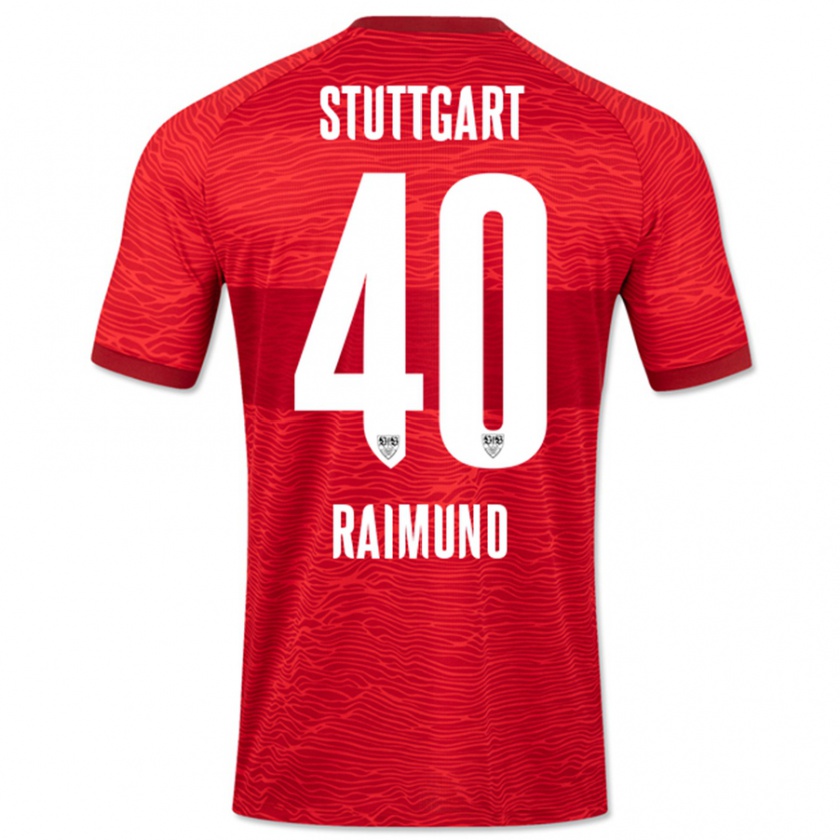 Kandiny Herren Luca Raimund #40 Rot Auswärtstrikot Trikot 2023/24 T-Shirt