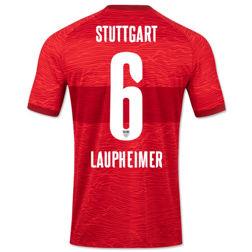 Kandiny Herren Lukas Laupheimer #6 Rot Auswärtstrikot Trikot 2023/24 T-Shirt