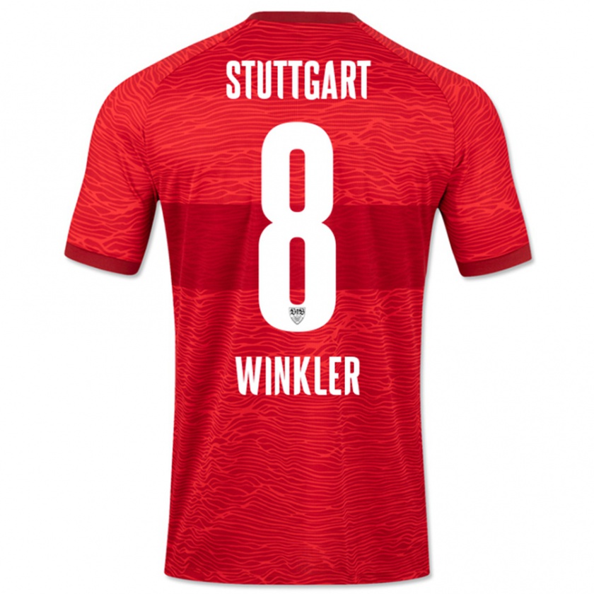 Kandiny Herren Nathan Winkler #8 Rot Auswärtstrikot Trikot 2023/24 T-Shirt