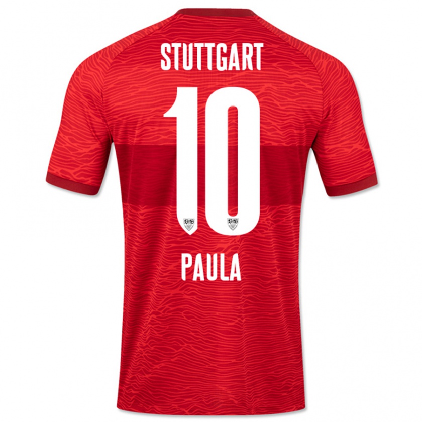 Kandiny Herren Raul Paula #10 Rot Auswärtstrikot Trikot 2023/24 T-Shirt