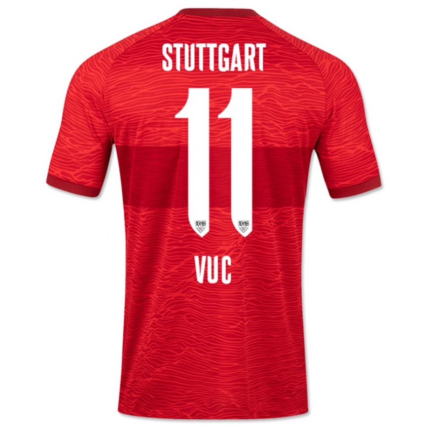 Kandiny Herren Patrick Vuc #11 Rot Auswärtstrikot Trikot 2023/24 T-Shirt