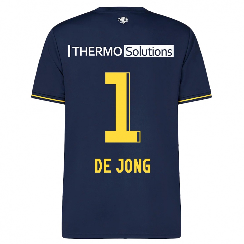 Kandiny Herren Daniëlle De Jong #1 Marine Auswärtstrikot Trikot 2023/24 T-Shirt