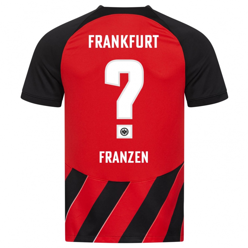 Kandiny Damen Marlon Franzen #0 Rot Schwarz Heimtrikot Trikot 2023/24 T-Shirt