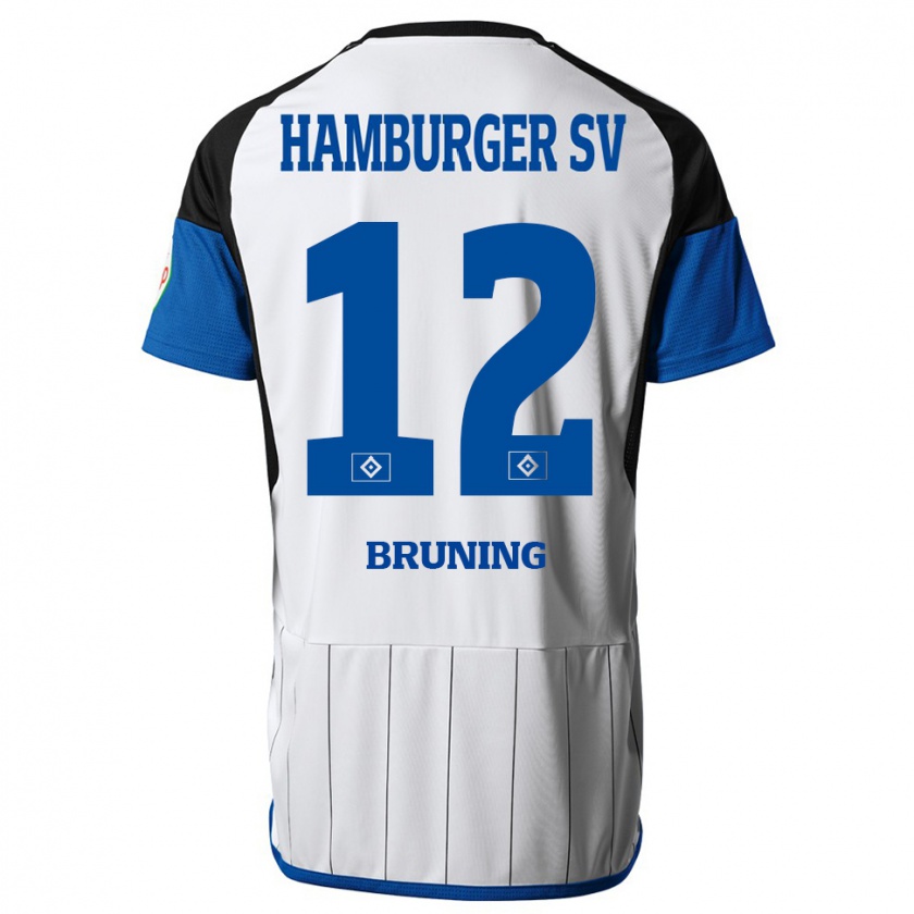 Kandiny Damen Malte Brüning #12 Weiß Heimtrikot Trikot 2023/24 T-Shirt