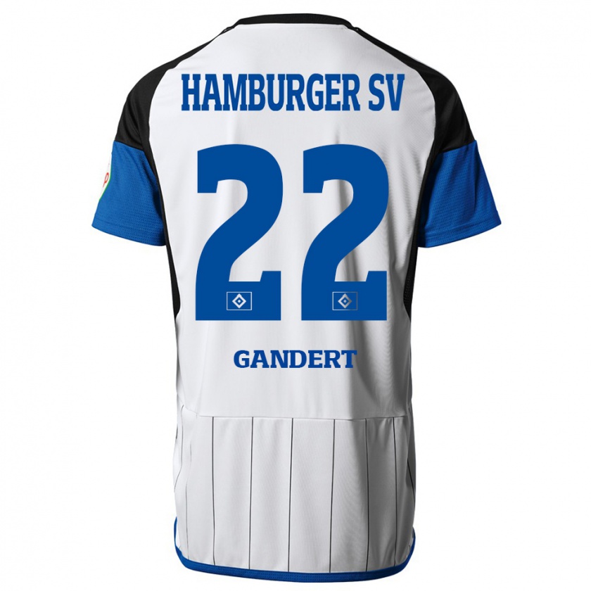 Kandiny Damen Jeremy Gandert #22 Weiß Heimtrikot Trikot 2023/24 T-Shirt