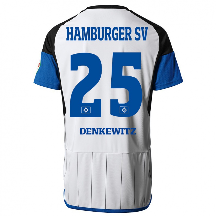 Kandiny Damen Nick Denkewitz #25 Weiß Heimtrikot Trikot 2023/24 T-Shirt