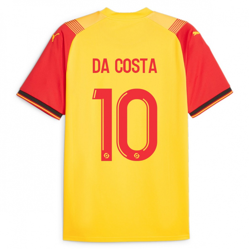 Kandiny Damen David Pereira Da Costa #10 Gelb Heimtrikot Trikot 2023/24 T-Shirt