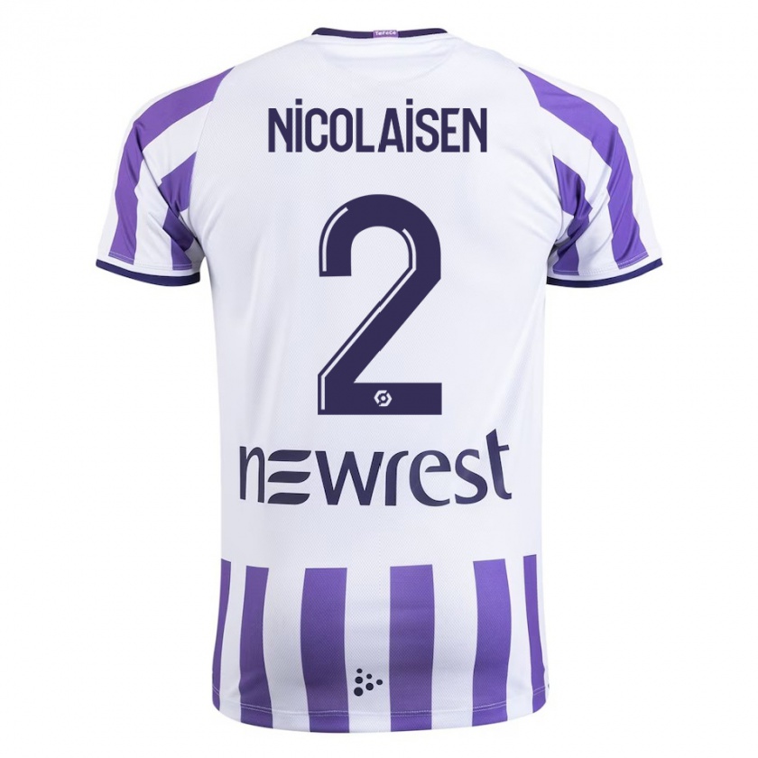 Kandiny Damen Rasmus Nicolaisen #2 Weiß Heimtrikot Trikot 2023/24 T-Shirt