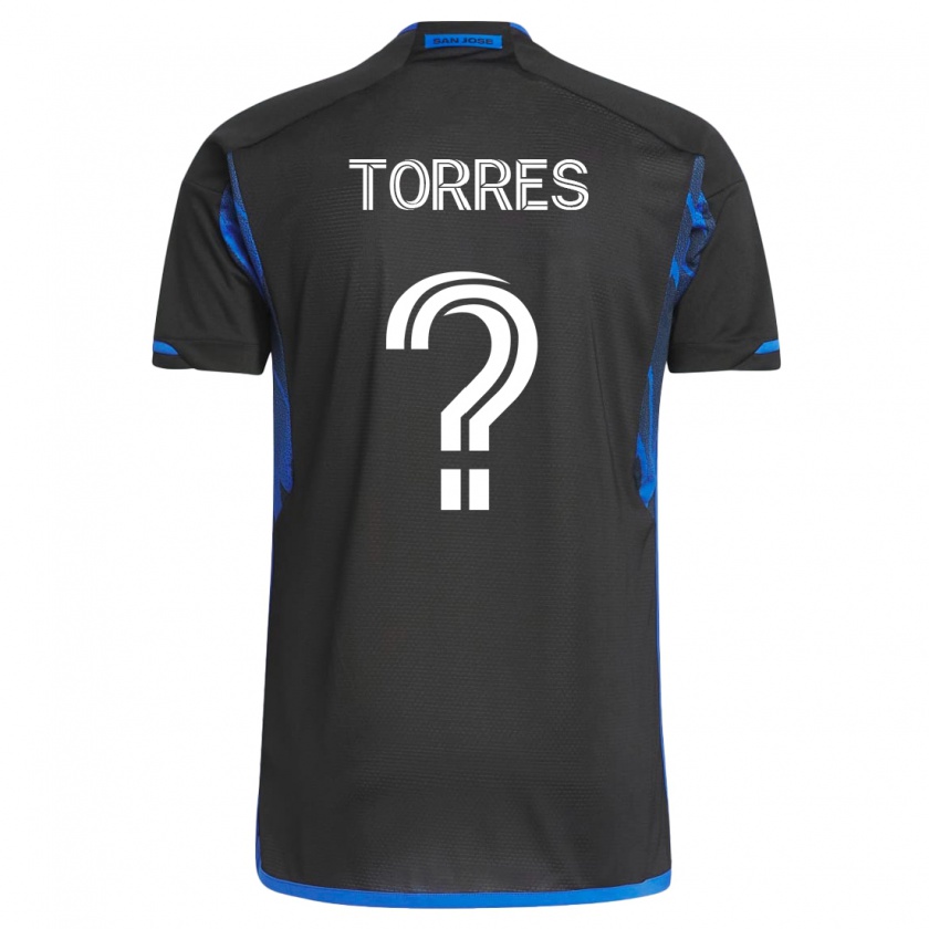 Kandiny Damen Jorge Torres #0 Blau Schwarz Heimtrikot Trikot 2023/24 T-Shirt