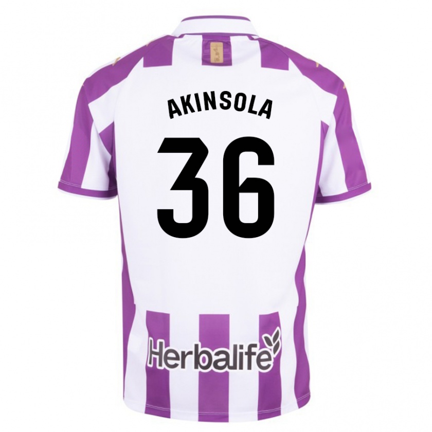 Kandiny Damen Tunde Akinsola #36 Lila Heimtrikot Trikot 2023/24 T-Shirt