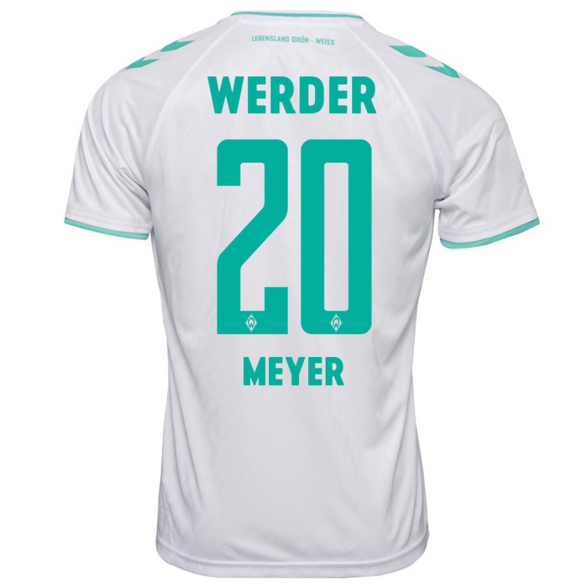 Kandiny Damen Keno-Miguel Meyer #20 Weiß Auswärtstrikot Trikot 2023/24 T-Shirt