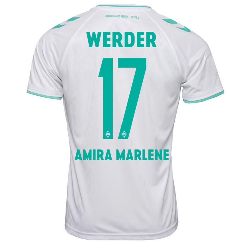 Kandiny Damen Amira Marlene Dahl #17 Weiß Auswärtstrikot Trikot 2023/24 T-Shirt