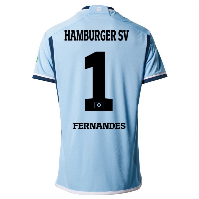 Kandiny Damen Daniel Heuer Fernandes #1 Blau Auswärtstrikot Trikot 2023/24 T-Shirt