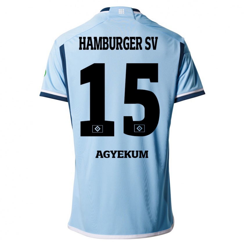 Kandiny Damen Joel Agyekum #15 Blau Auswärtstrikot Trikot 2023/24 T-Shirt