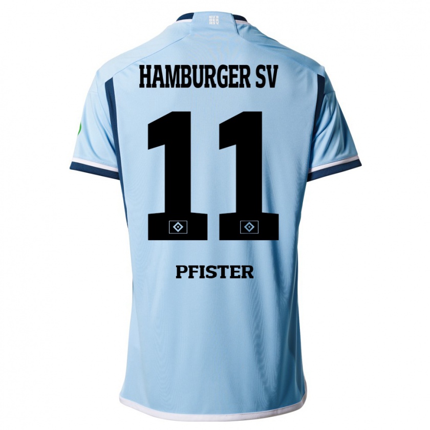 Kandiny Damen Edward Pfister #11 Blau Auswärtstrikot Trikot 2023/24 T-Shirt