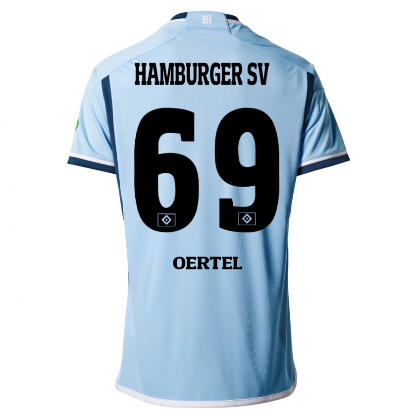 Kandiny Damen Jan Oertel #69 Blau Auswärtstrikot Trikot 2023/24 T-Shirt