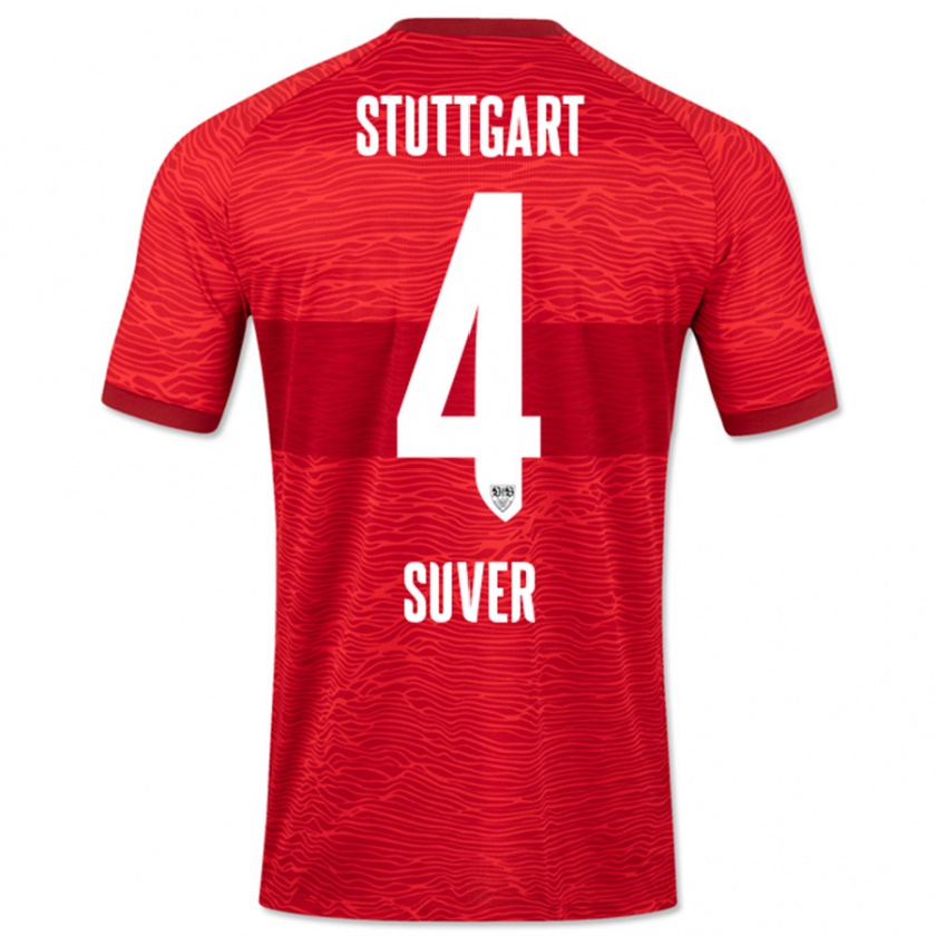 Kandiny Damen Jakov Suver #4 Rot Auswärtstrikot Trikot 2023/24 T-Shirt