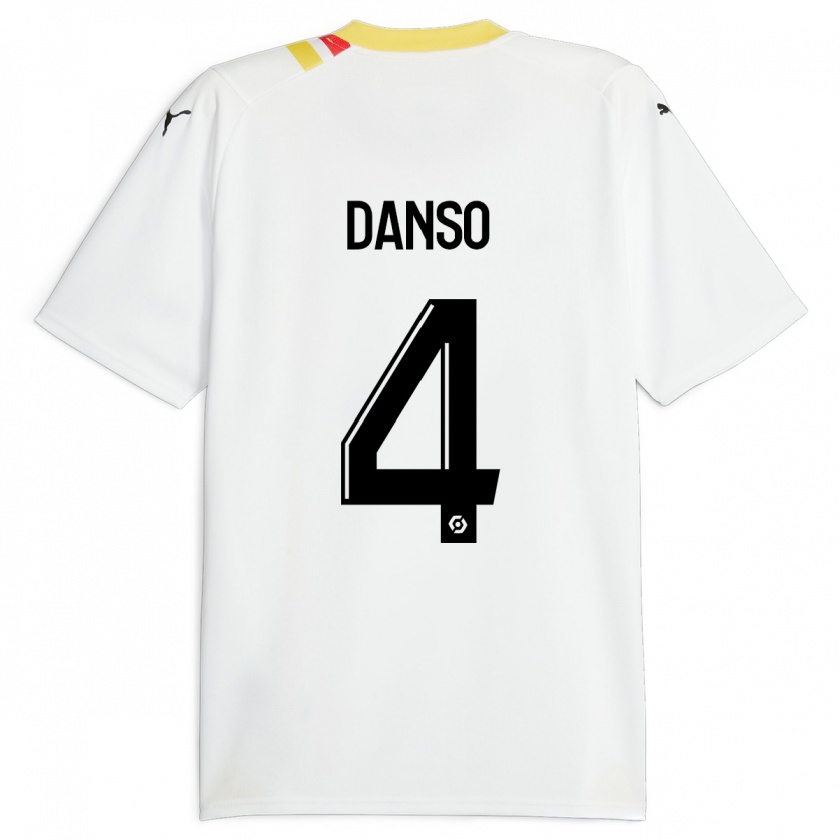 Kandiny Damen Kevin Danso #4 Schwarz Auswärtstrikot Trikot 2023/24 T-Shirt