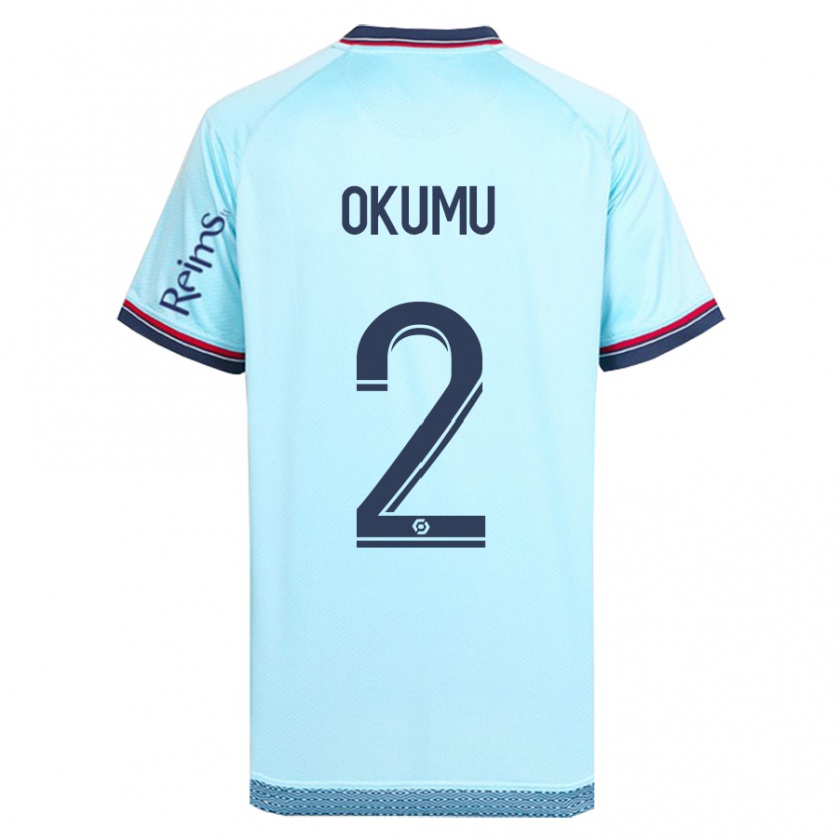 Kandiny Damen Joseph Okumu #2 Himmelblau Auswärtstrikot Trikot 2023/24 T-Shirt