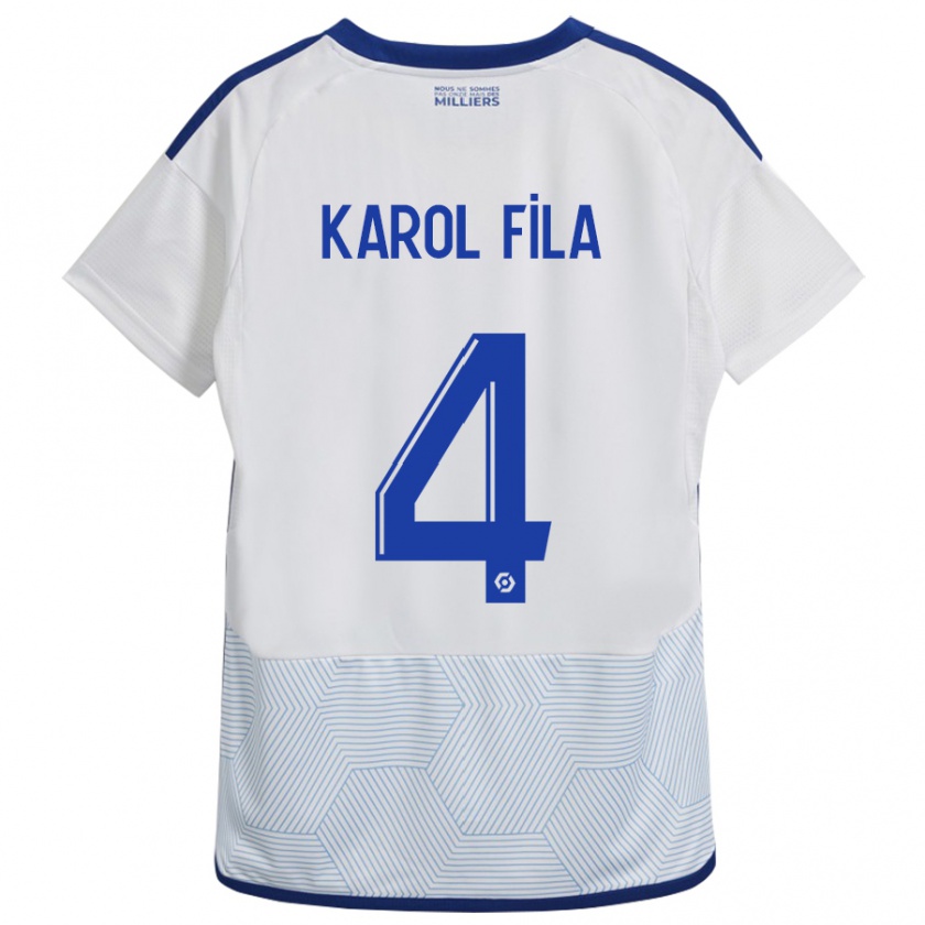 Kandiny Damen Karol Fila #4 Weiß Auswärtstrikot Trikot 2023/24 T-Shirt