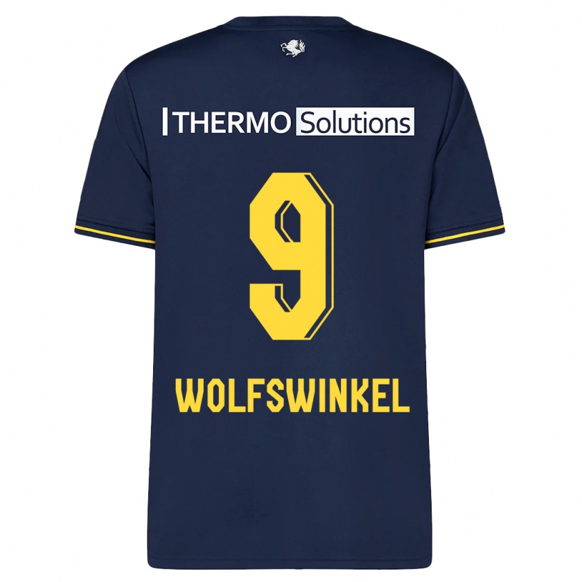 Kandiny Damen Ricky Van Wolfswinkel #9 Marine Auswärtstrikot Trikot 2023/24 T-Shirt