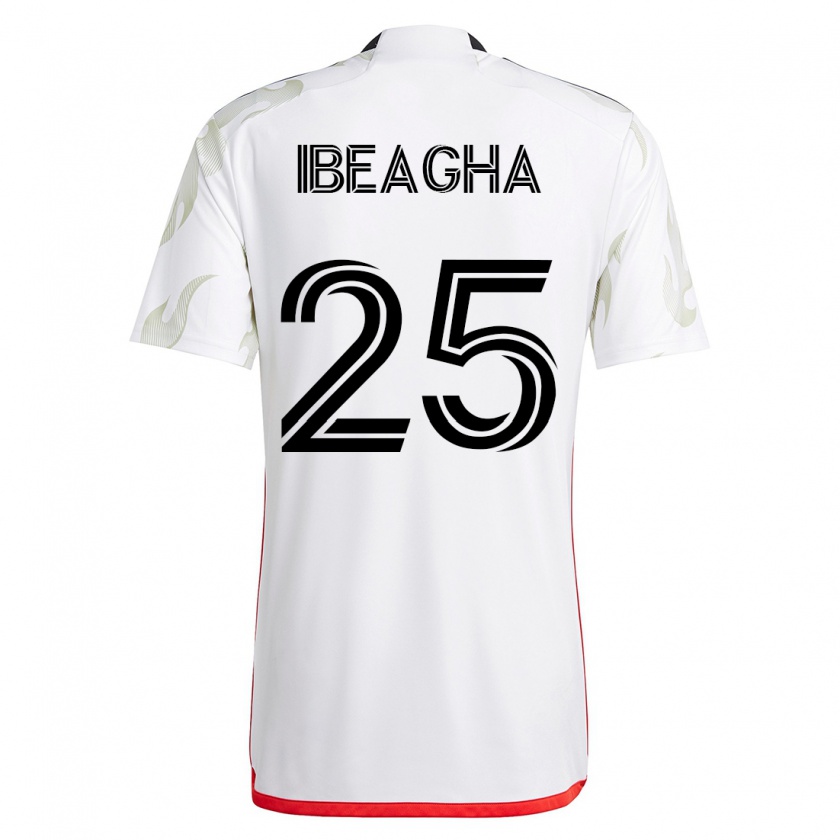 Kandiny Damen Sebastien Ibeagha #25 Weiß Auswärtstrikot Trikot 2023/24 T-Shirt