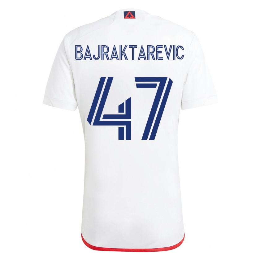 Kandiny Damen Esmir Bajraktarevic #47 Weiß Rot Auswärtstrikot Trikot 2023/24 T-Shirt