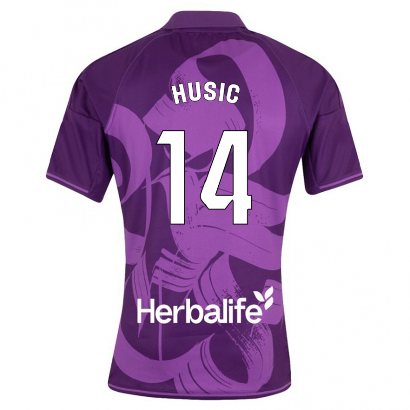 Kandiny Damen Salih Husic #14 Violett Auswärtstrikot Trikot 2023/24 T-Shirt