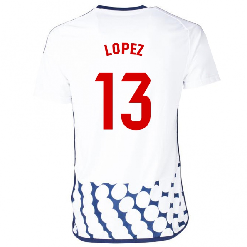 Kandiny Damen Luis López #13 Weiß Auswärtstrikot Trikot 2023/24 T-Shirt