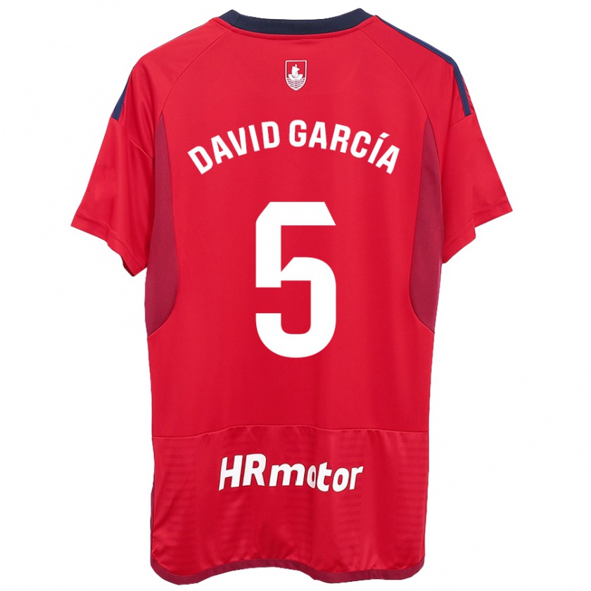 Kandiny Kinder David García #5 Rot Heimtrikot Trikot 2023/24 T-Shirt