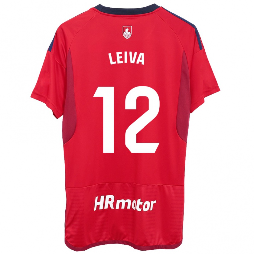 Kandiny Kinder Álvaro Leiva #12 Rot Heimtrikot Trikot 2023/24 T-Shirt