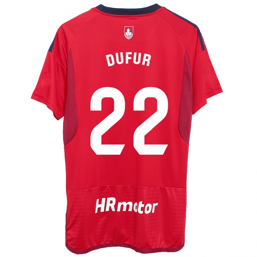 Kandiny Kinder Ander Dufur #22 Rot Heimtrikot Trikot 2023/24 T-Shirt