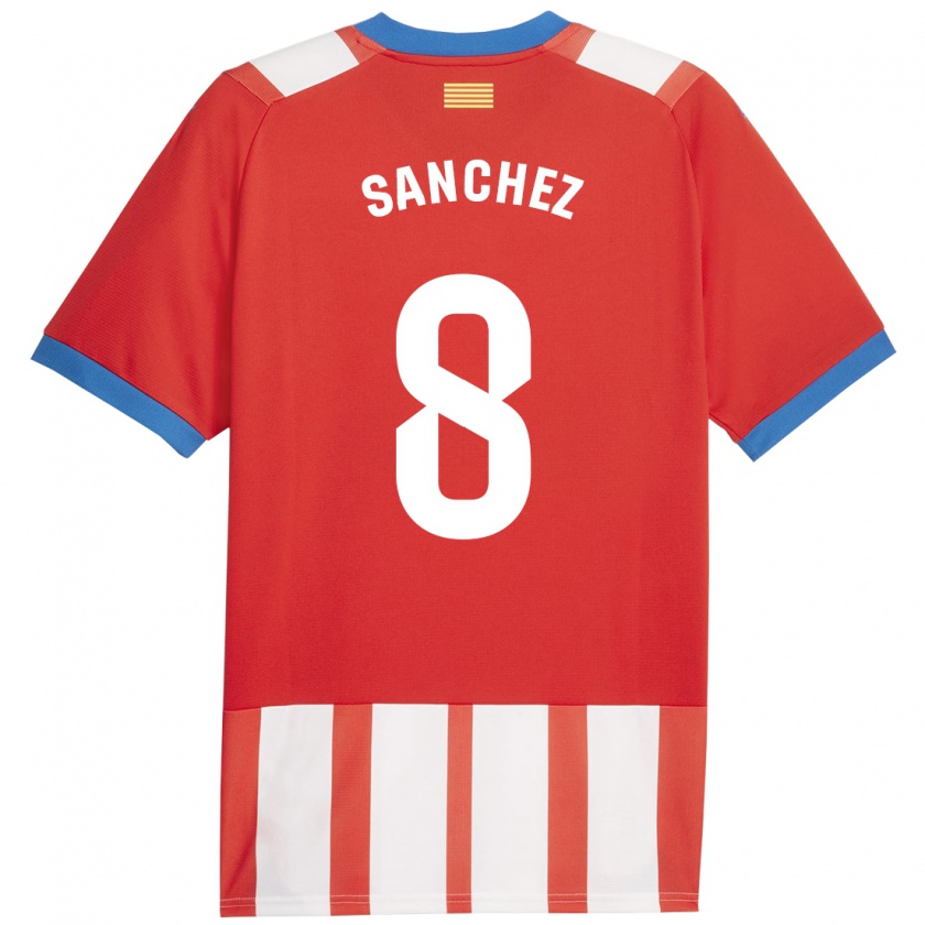 Kandiny Kinder Miguel Ángel Sánchez #8 Rot-Weiss Heimtrikot Trikot 2023/24 T-Shirt