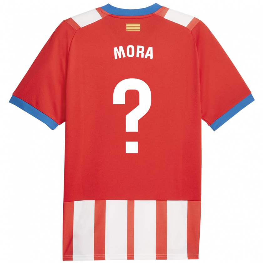 Kandiny Kinder Adrià Mora #0 Rot-Weiss Heimtrikot Trikot 2023/24 T-Shirt