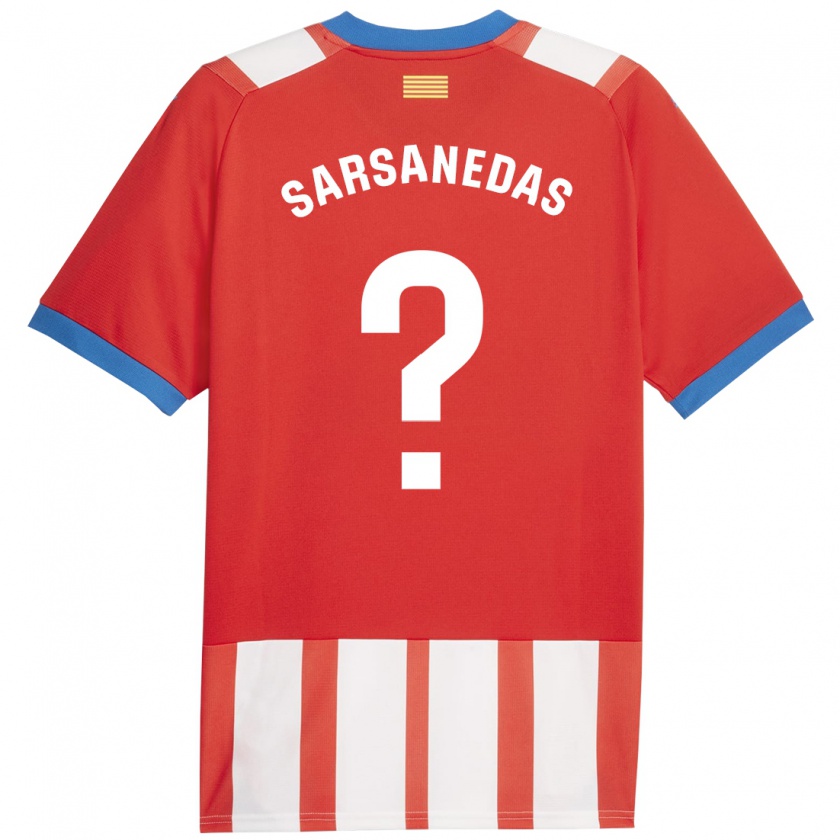 Kandiny Kinder Joao Sarsanedas #0 Rot-Weiss Heimtrikot Trikot 2023/24 T-Shirt