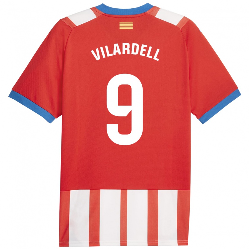 Kandiny Kinder Júlia Vilardell #9 Rot-Weiss Heimtrikot Trikot 2023/24 T-Shirt