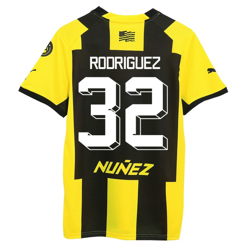 Kandiny Kinder Randall Rodríguez #32 Gelb Schwarz Heimtrikot Trikot 2023/24 T-Shirt