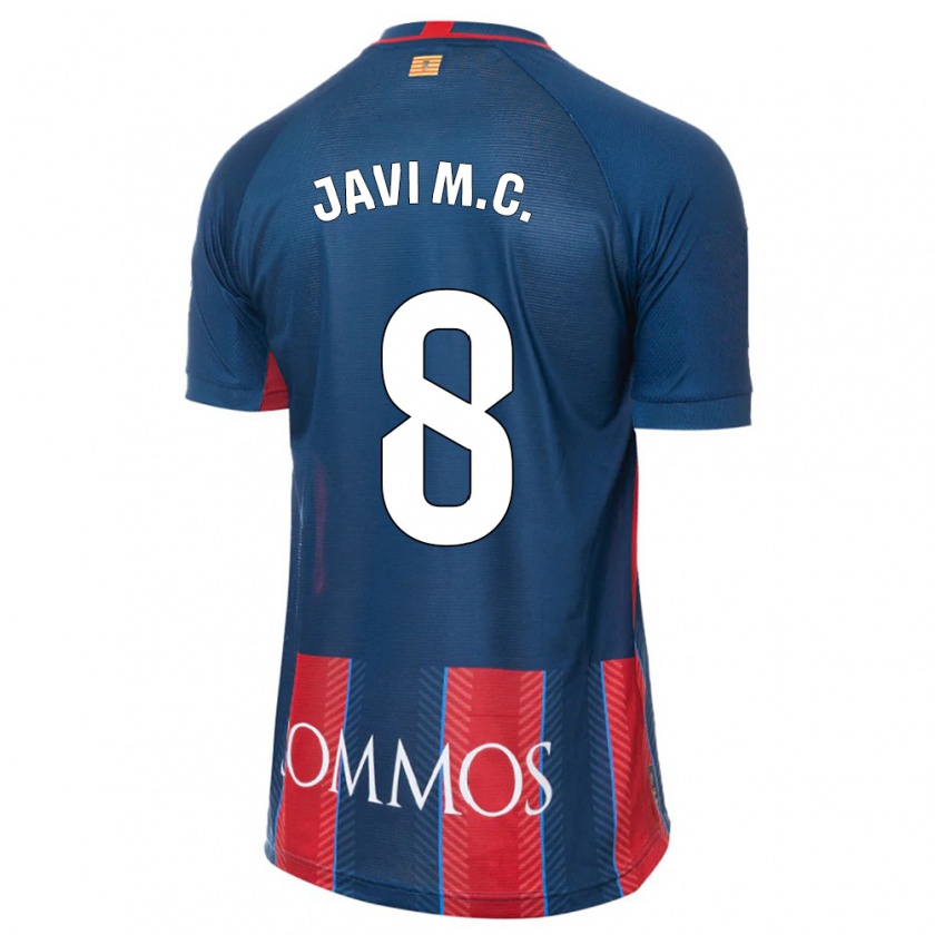 Kandiny Kinder Javi Martínez #8 Marine Heimtrikot Trikot 2023/24 T-Shirt