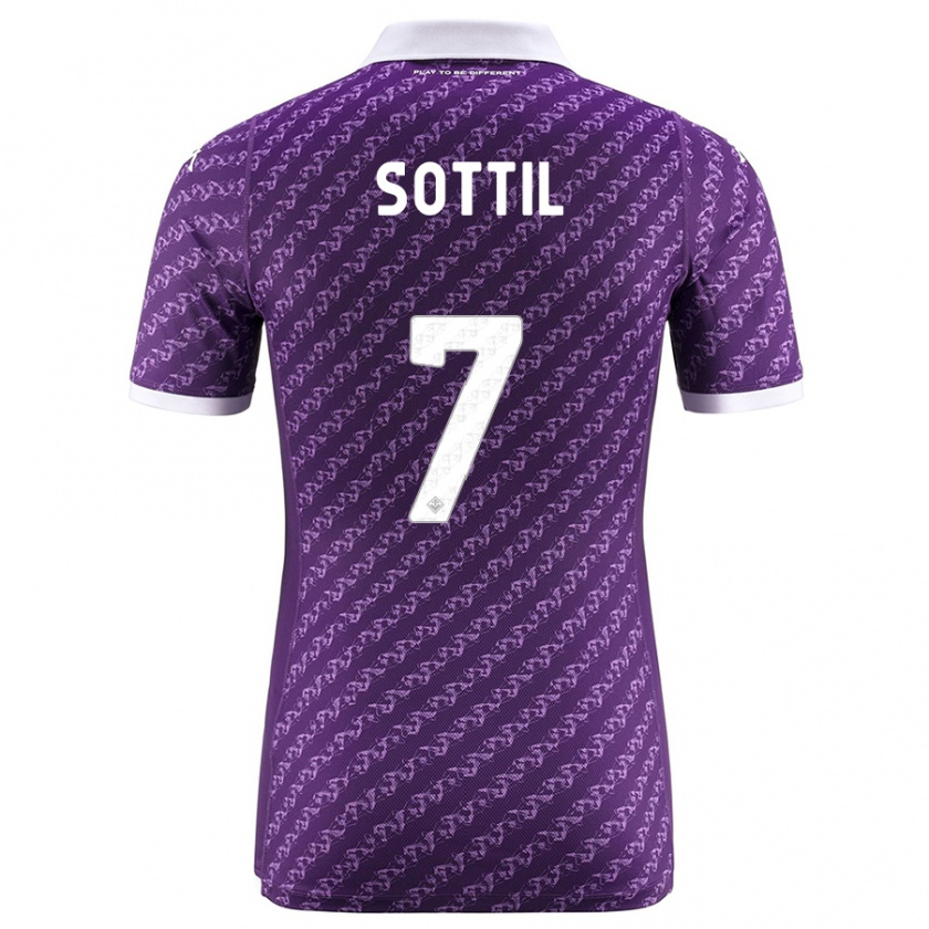 Kandiny Kinder Riccardo Sottil #7 Violett Heimtrikot Trikot 2023/24 T-Shirt