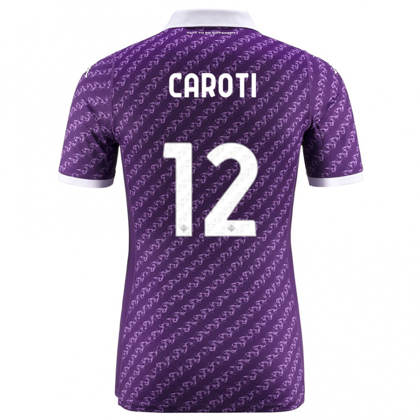 Kandiny Kinder Filippo Caroti #12 Violett Heimtrikot Trikot 2023/24 T-Shirt