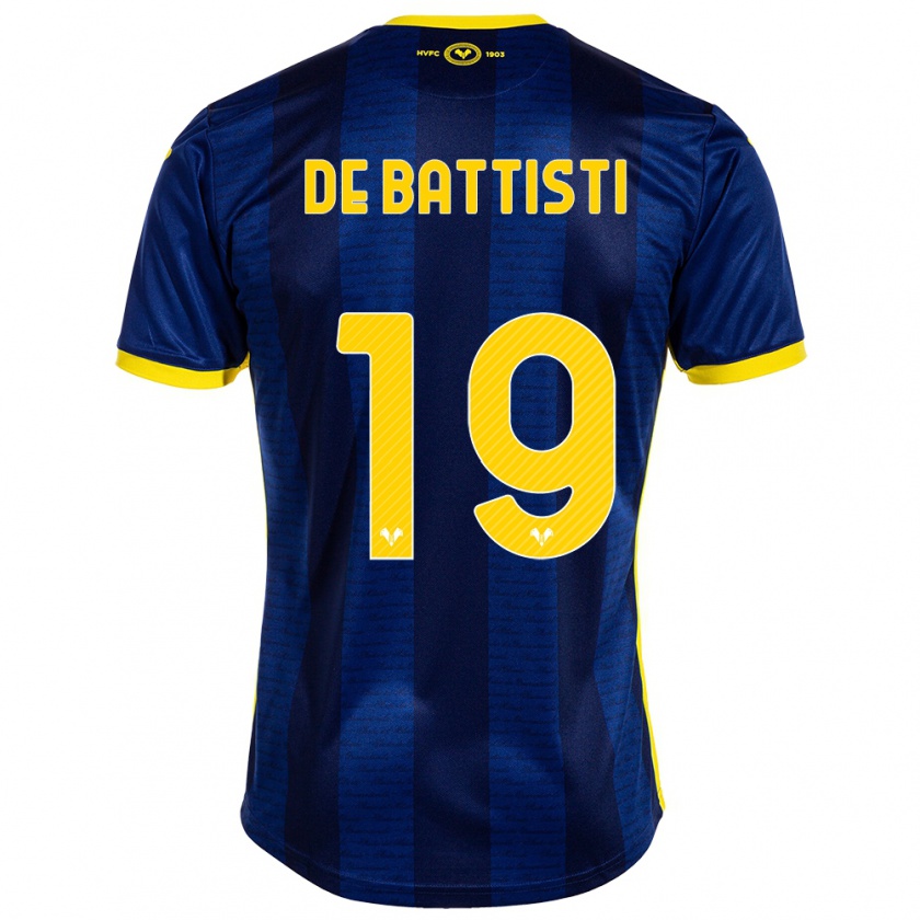 Kandiny Kinder Davide De Battisti #19 Marine Heimtrikot Trikot 2023/24 T-Shirt