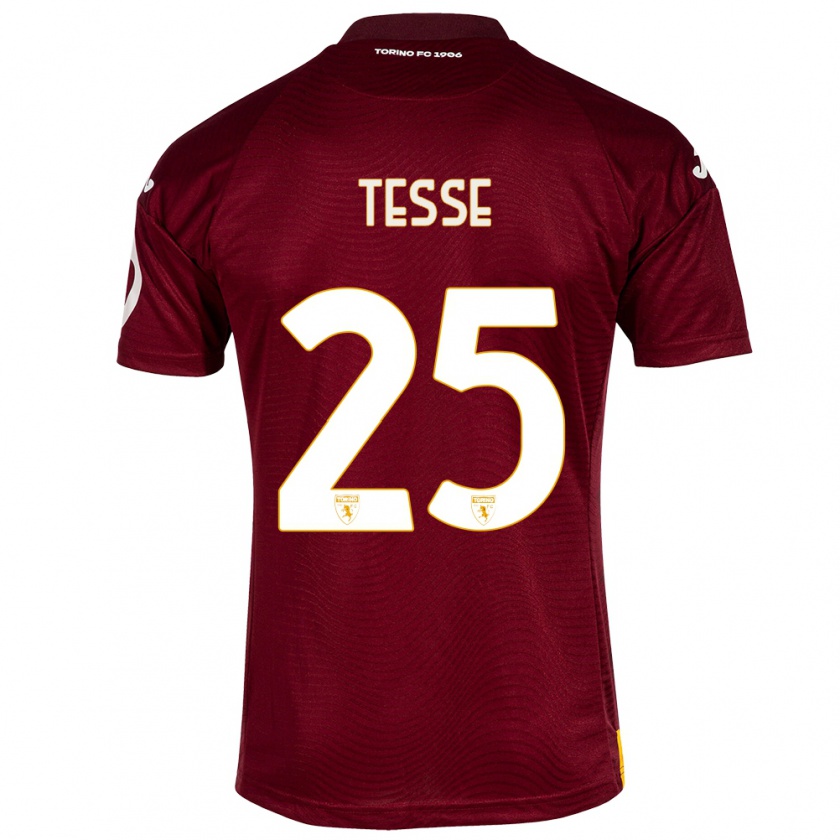 Kandiny Kinder Manuela Tesse #25 Dunkelrot Heimtrikot Trikot 2023/24 T-Shirt